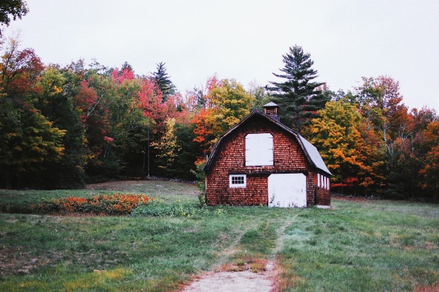 Fall foliage barn New Hampshire New England